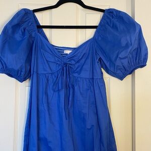 Long puff sleeve dress